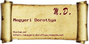 Megyeri Dorottya névjegykártya