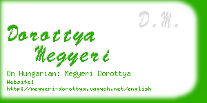 dorottya megyeri business card